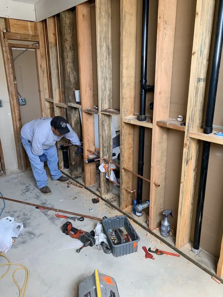 Commercial rough-in plumbing for Water Heater Replacement in Pierceville
